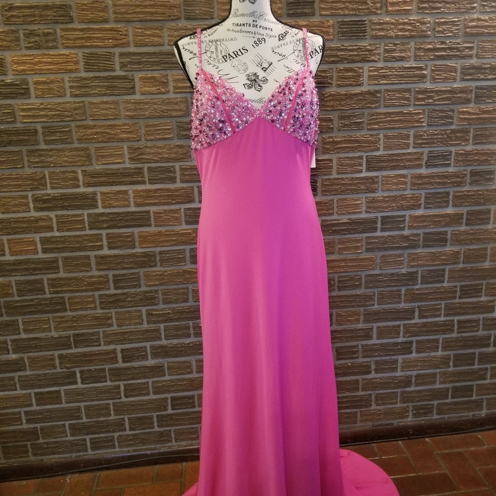 Long pink dress
